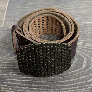 Bke brown leather belt size m